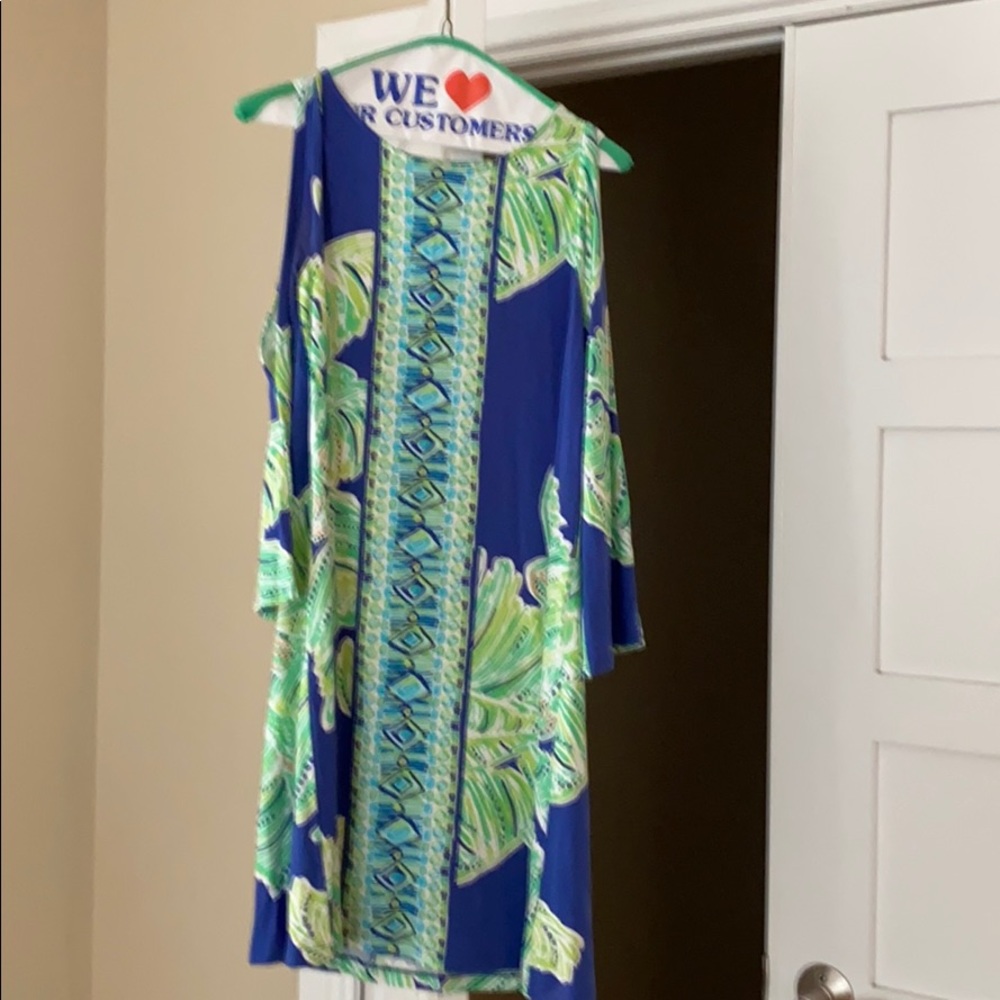 Lilly Pulitzer coldshoulder 3/4 sleeve dress